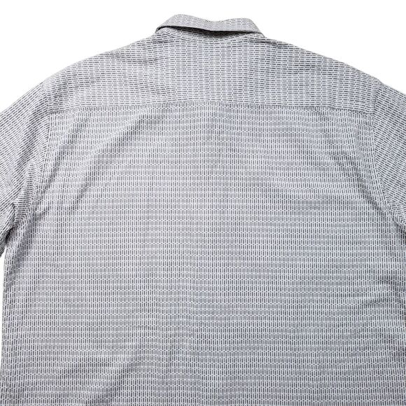 Orvis Weave Shirt Mens XL White Geometric Embroidered Short Sleeve Button Up - Picture 9 of 11